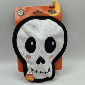 Fringe Halloween Skull Bone Headed Durable Plush Dog Toy